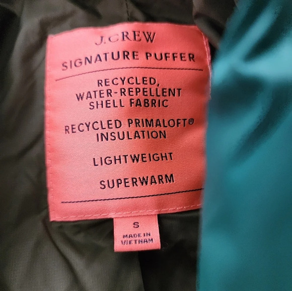J . Crew Alps Puffer Jacket size Small - Picture 5 of 10